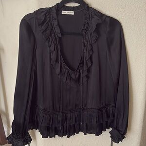 Ulla Johnson ruffled v neck top